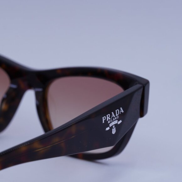 Prada PRB09S 17N50L Sunglasses Root Havana Butterfly Frame, Brown Lenses - Picture 5 of 10
